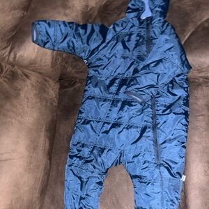 i play. Soft Blue Fleece Snowsuit